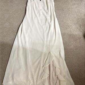 R&M Richards Cream Formal Dress